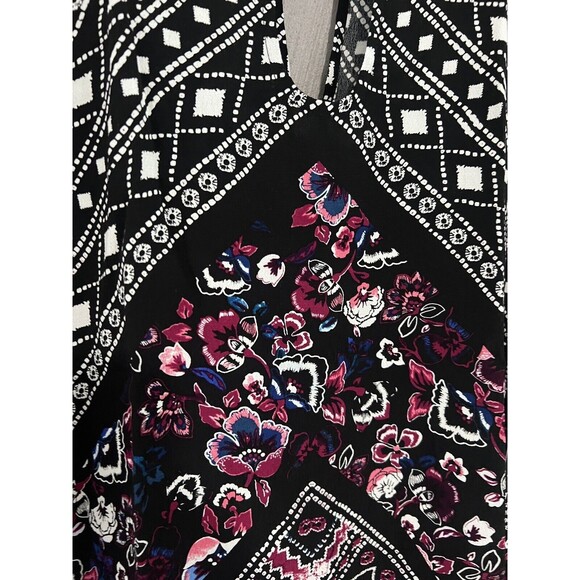 Express Womens Sz S Paisley Long Slv Career Workwear Dress Keyhole Neckline NEW - Picture 6 of 12